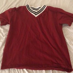 Burgundy red shirt